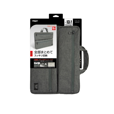 ナカバヤシ　13インチ汎用PCインナーバッグ／2ポケット付／グレー　SZC-FC131908GY　(tm)　の商品画像3枚目