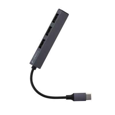 ナカバヤシ　アルミ極薄USBハブ【STIX】シリーズ　 USB2.0 Type-C 3ポート変換ハブ/グレー　UH-C2573GY　(tm)　の商品画像3枚目