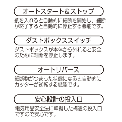 ナカバヤシ　静音オートフィードシュレッダ　マイクロカット／ホワイト　NSE-AFM01Wの商品画像13枚目
