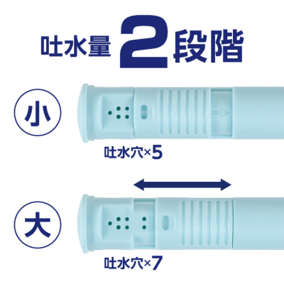 ナカバヤシ　ポータブルトイレシャワー　240ml／ライトブルー　MBK-TW03BL　(tm)の商品画像3枚目