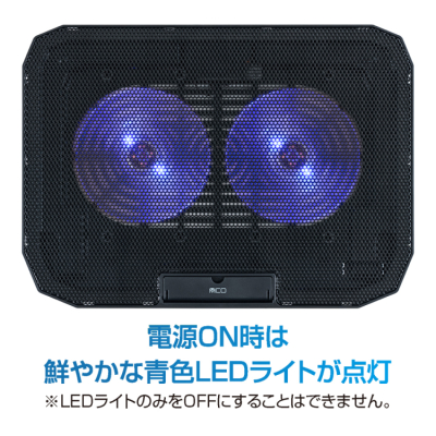 ナカバヤシ　ノートPCクーラー　2WAY2FANシンプル／クロ　NSF-11BK　(tm)の商品画像6枚目