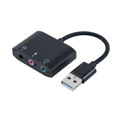 ナカバヤシ USBオーディオ変換アダプタ 3極、4極対応 UAD-AS01 (tm)の商品画像1枚目