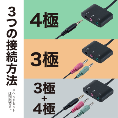 ナカバヤシ USBオーディオ変換アダプタ 3極、4極対応 UAD-AS01 (tm)の商品画像4枚目