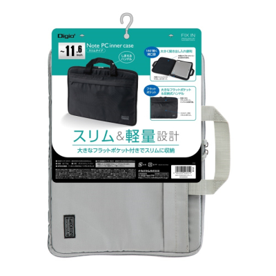 ナカバヤシ　11.6インチPC用インナーケーススリムタイプ グレー　SZC-FIXS004GY　(tm)の商品画像3枚目
