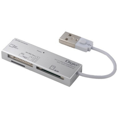 ナカバヤシ　CRW-5M69カードリーダー・ライターシルバー　CRW-5M69SL　(tm)の商品画像1枚目