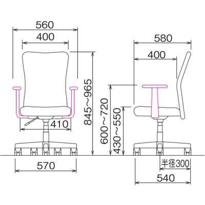 ナカバヤシ　固定肘／ブラック　CA-A007BKの商品画像2枚目