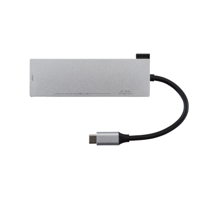 ナカバヤシ 【STIX】PD対応 Type-C 5in1スタンダードドッキングステーション/シルバー UD-C13SL (tm)の商品画像2枚目