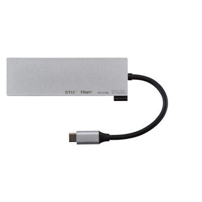 ナカバヤシ 【STIX】PD対応 Type-C 5in1スタンダードドッキングステーション/シルバー UD-C13SL (tm)の商品画像3枚目