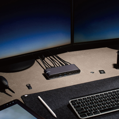 ナカバヤシ　PD対応 Type-C トリプルディスプレイドッキングステーション/グレー　UD-C14GY　(tm)の商品画像14枚目