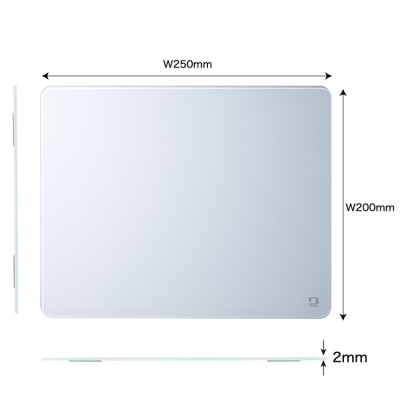 ナカバヤシ　ガラスマウスパッド 2mm/ホワイト　MUP-944W　(tm)の商品画像10枚目
