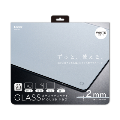ナカバヤシ　ガラスマウスパッド 2mm/ホワイト　MUP-944W　(tm)の商品画像11枚目