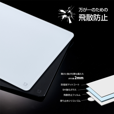 ナカバヤシ　ガラスマウスパッド 2mm/ホワイト　MUP-944W　(tm)の商品画像7枚目