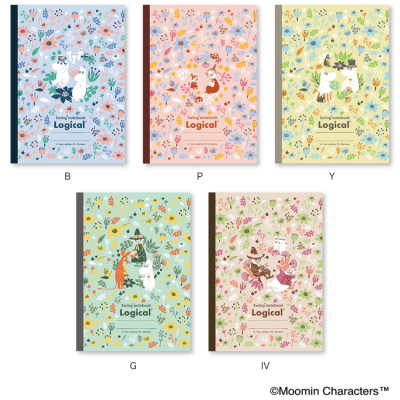 ナカバヤシ スイング・ロジカルノート セミB5 A罫 ムーミンブルームシリーズ 5冊パック NCB519A-5Pの商品画像2枚目