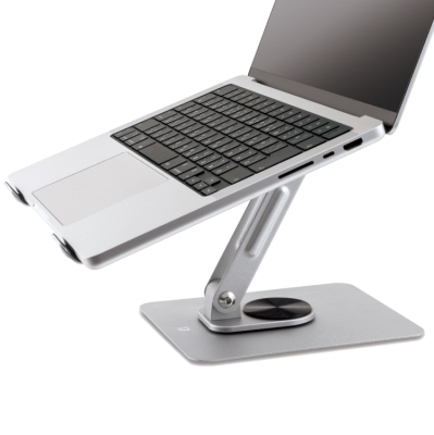 ナカバヤシ 360°回転式ノートPCスタンド/シルバー NPA-010SL (tm)の商品画像1枚目
