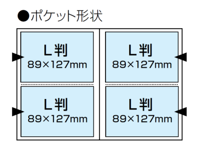 ナカバヤシ ミニポケット アルバム3冊セット/モノトーン ア-PAL-102-3P ホワイト・グレー・ブラック #103#の商品画像4枚目