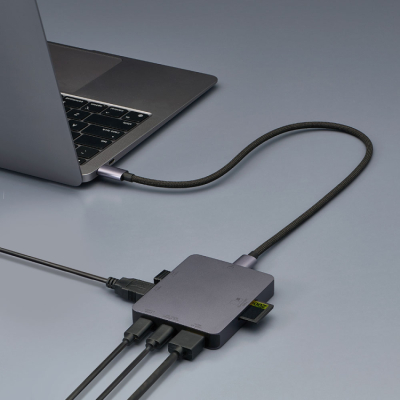 ナカバヤシ　Ｔｙｐｅ－Ｃ７ｉｎ１ハイスピードドック／グレー　UD-C17GY　(tm)の商品画像3枚目