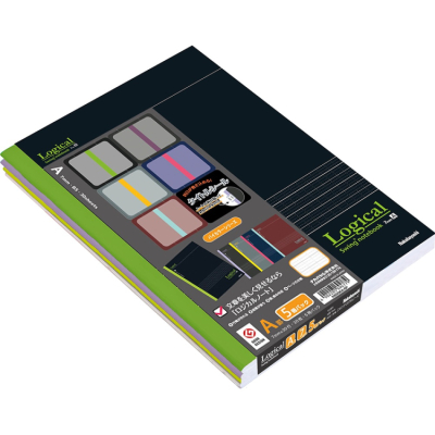 ナカバヤシ　ロジカルノート　セミB5　バイカラー　A罫　5P　NB506A-5Pの商品画像1枚目