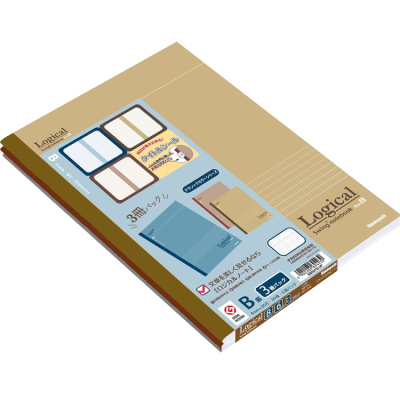 ナカバヤシ　ロジカルノート　セミB5　クラシックカラー　B罫　3P　NB507B-3Pの商品画像2枚目