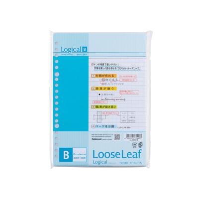 ナカバヤシ　スイング・ロジカルルーズリーフ／A5／B罫／100枚／B罫　LL-A501Bの商品画像1枚目