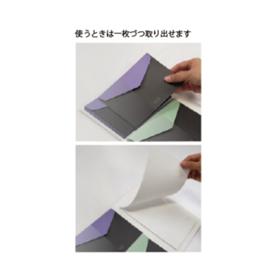 ナカバヤシ w/U（watashi no sobani） レターブック（二段） WU-LTS2-3 ネイビーブラックの商品画像4枚目