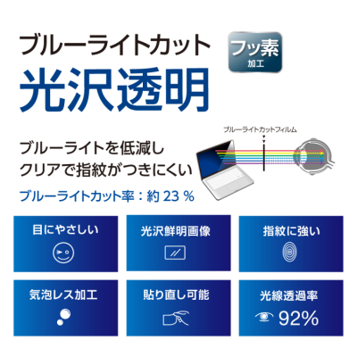 ナカバヤシ　MacBook Neo用フィルム/ブルーライトカット・光沢透明　SF-MBN1301FLKBC　(tm)の商品画像2枚目