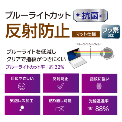 ナカバヤシ　MacBook Neo用フィルム/ブルーライトカット・反射防止　SF-MBN1301FLGBC　(tm)の商品画像2枚目