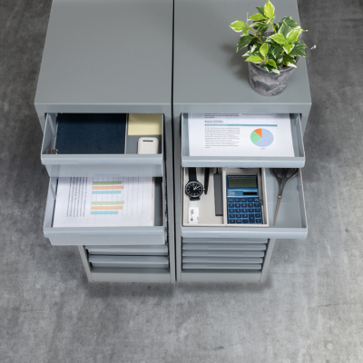 ナカバヤシ　アバンテV2フロアケース　カラートレータイプ／アッシュグレー　AF-M9の商品画像4枚目