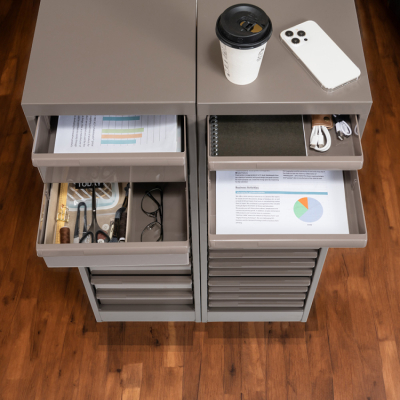 ナカバヤシ　アバンテV2フロアケース　カラートレータイプ／モカブラウン　AF-18の商品画像4枚目