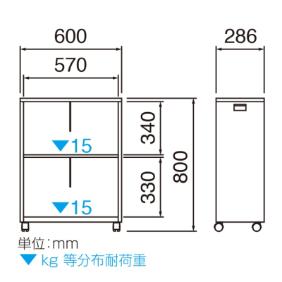 ナカバヤシ　デスクターナ　A4　2段／ブラック　ND-723-BKの商品画像5枚目