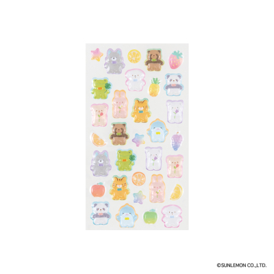 ナカバヤシ うるぷくたんシール ふわふわたっとん/フルーツ RSTK-001-3の商品画像2枚目