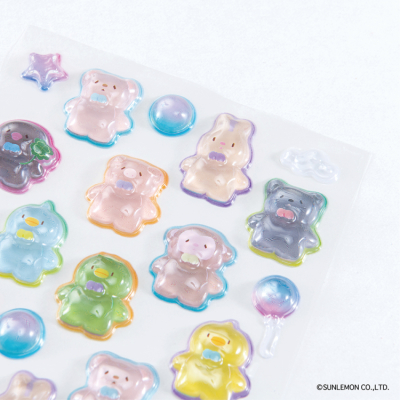 ナカバヤシ うるぷくたんシール ふわふわたっとん/レインボー RSTK-001-1の商品画像3枚目