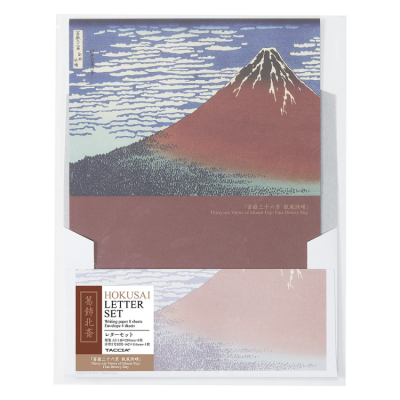 ナカバヤシ　浮世絵ステーショナリー・葛飾北斎シリーズ A5・レターセット・封筒(洋形2号)セット　LTS-01-1の商品画像1枚目