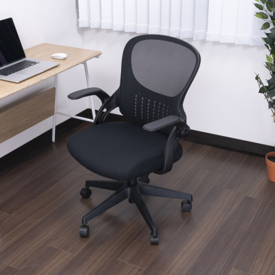 ナカバヤシ　レザー＆メッシュチェア／ブラック　CNN-006BK　(tm)の商品画像11枚目