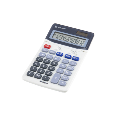ナカバヤシ　電卓　デスクトップスタンダード　M　ライトグレー　ECD-4102TLGの商品画像2枚目