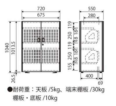 ナカバヤシ　タブレット保管庫　44台収納／ホワイト　PTB-44LWの商品画像3枚目