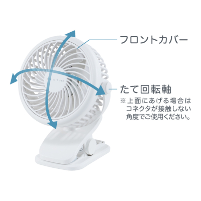 ナカバヤシ　USB扇風機／ホワイト　USF-25W　(tm)の商品画像11枚目
