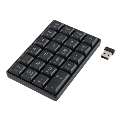 ナカバヤシ ワイヤレステンキー ロングストローク/ブラック TEN24G04BK (tm)の商品画像1枚目