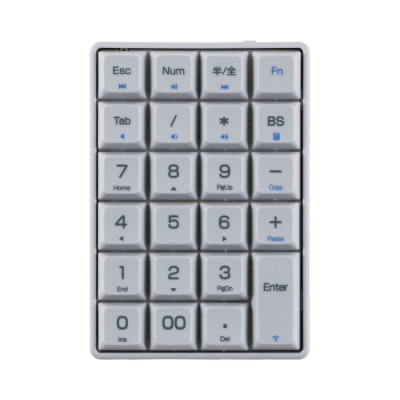 ナカバヤシ　ワイヤレステンキー　ロングストローク／グレー　TEN24G04GY　(tm)の商品画像2枚目