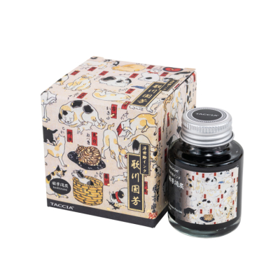 ナカバヤシ TACCIA 万年筆用 浮世絵インク・染料・40ml/国芳消炭 TFPI-WD42-23の商品画像1枚目
