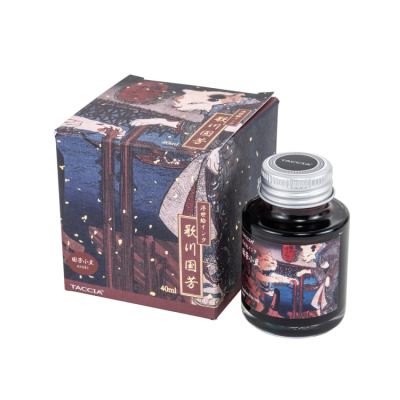 ナカバヤシ TACCIA 万年筆用 浮世絵インク・染料・40ml/国芳小豆 TFPI-WD42-24の商品画像1枚目