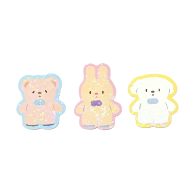 ナカバヤシ　ふわふわたっとん　きらきらステッカーセット／１　STK-002-1の商品画像2枚目