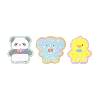 ナカバヤシ ふわふわたっとん きらきらステッカーセット/3 STK-002-3の商品画像2枚目