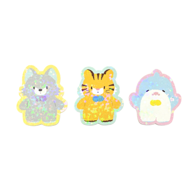 ナカバヤシ　ふわふわたっとん　きらきらステッカーセット／４　STK-002-4の商品画像2枚目