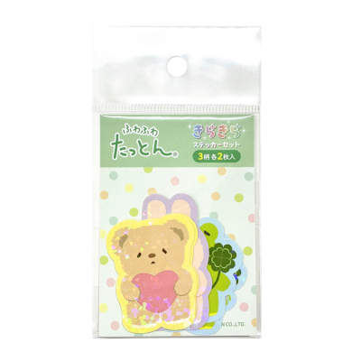 ナカバヤシ ふわふわたっとん きらきらステッカーセット/5 STK-002-5の商品画像1枚目