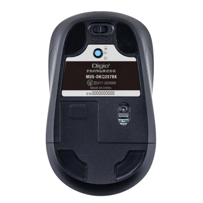 ナカバヤシ　【感動ホイールマウス】  小型Bluetooth・USB無線(デュアル)静音4ボタンBlueLEDマウス/ブラック　MUS-DKQ257BK　(tm)の商品画像10枚目