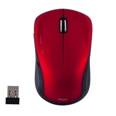 ナカバヤシ 無線5ボタンBlueLEDマウス レッド MUS-RKF118R　(tm)　の商品画像2枚目