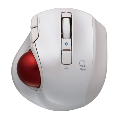 ナカバヤシ Digio2 小型BT静音5ボタントラックボール ホワイト MUS-TBLF134W　(tm)　の商品画像3枚目