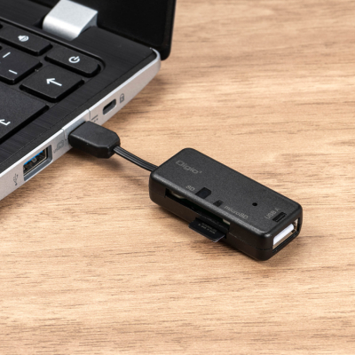 変換アダプタ付 USB2Type-CSDカードRW／ブラック CRW-CSD90BK　(tm)の商品画像9枚目