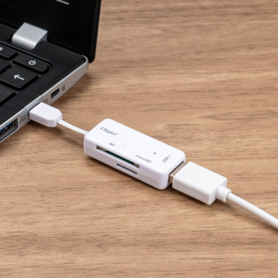 変換アダプタ付 USB2Type-CSDカードRW／ホワイト CRW-CSD90W　(tm)の商品画像10枚目