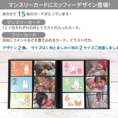 【WEB限定品】 ミッフィー マンスリー デザインポケットカード L判 IT-DPCM-M-L-02 ディック・ブルーナの商品画像4枚目